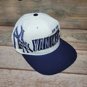 90s Sports Specialties New York Yankees Snapback Hat Cap Large NY Spellout
